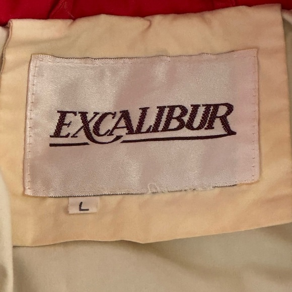 Vintage Excalibur Men’s Puff Jacket Red Size Large - Picture 14 of 16